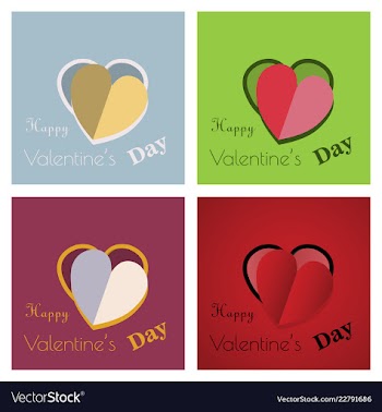 Valentines day party flyer eps10 vector image