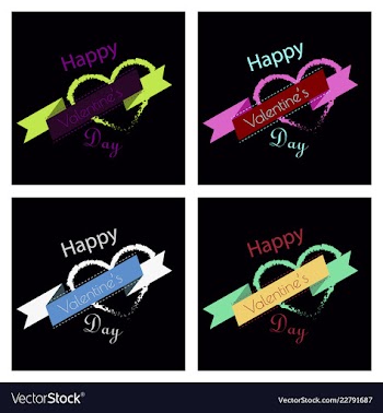 Valentines day party flyer eps10 vector image