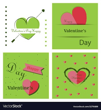Valentines day party flyer eps10 vector image