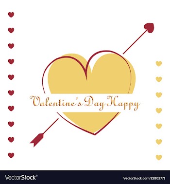 Valentines day party flyer eps10 vector image