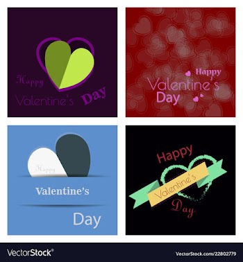 Valentines day party flyer eps10 vector image
