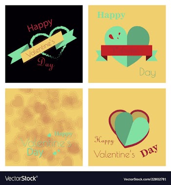 Valentines day party flyer eps10 vector image
