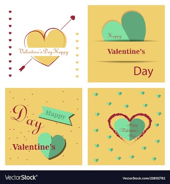 Valentines day party flyer eps10 vector image