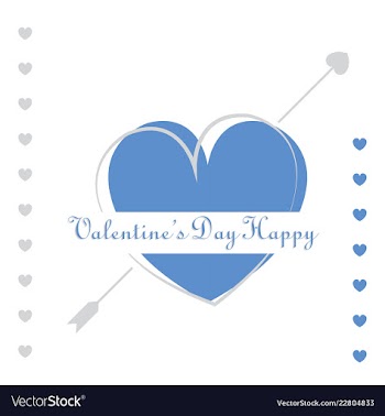 Valentines day party flyer eps10 vector image