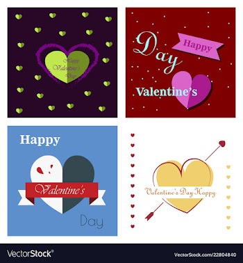 Valentines day party flyer eps10 vector image