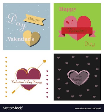 Valentines day party flyer eps10 vector image