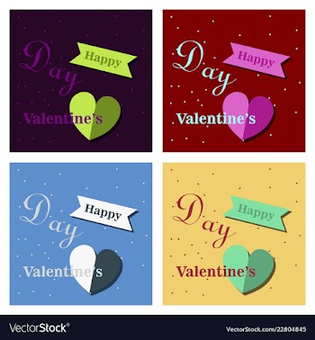 Valentines day party flyer eps10 vector image