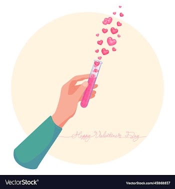 valentines day pink hearts flying out of a tube