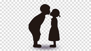 Valentines Day Poster Publicity Sales promotion, Lovers Silhouette transparent background PNG clipart