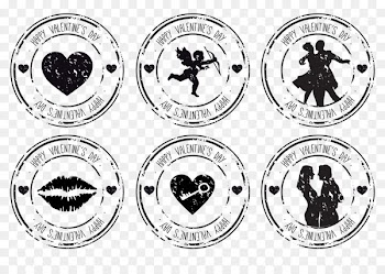 Valentines Day Rubber stamp Wedding Postage stamp - Wedding invitation Love Cupid 