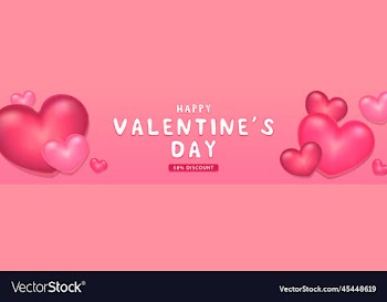 valentines day sale poster or banner background