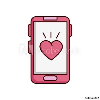 valentines day smartphone with heart design