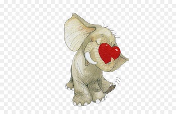 Valentines Day Vinegar valentines Ansichtkaart Greeting card Heart - Thai elephant love 