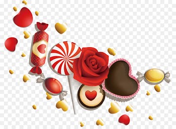 Valentines Day White Day February 14 Clip art - Love candy roses 