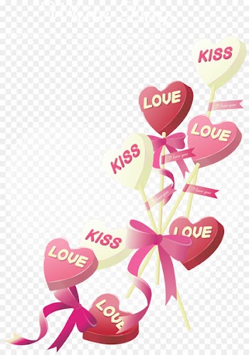 Valentines Day Wish Greeting card E-card - Valentine's Day kiss sign vector 