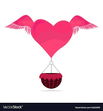 valentines day with paper cut red heart shape
