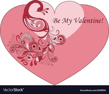 Valentines greeting card vector image