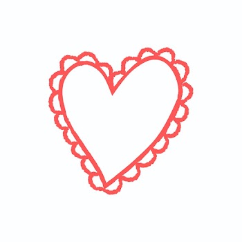 Valentines heart psd doodle, pink… | Free stock illustration | High Resolution graphic