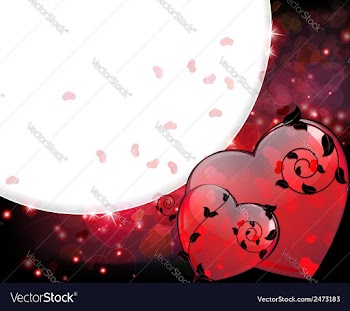 Valentines Hearts with black floral elements vector image