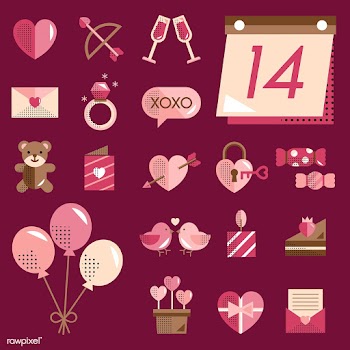 Valentines icons set vector | Free stock vector - 280753