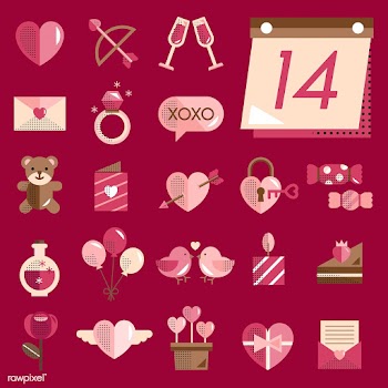 Valentines icons set vector | Free stock vector - 280809