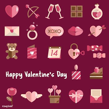 Valentines icons set vector | Free stock vector - 280874