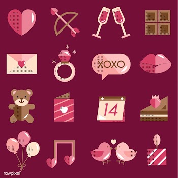 Valentines icons set vector | Free stock vector - 280878