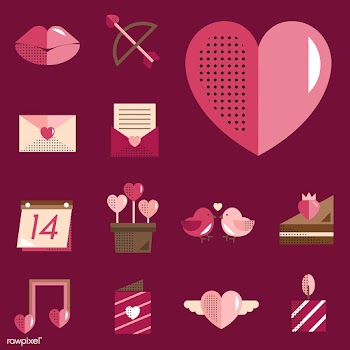 Valentines icons set vector | Free stock vector - 280910