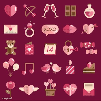 Valentines icons set vector | Free stock vector - 280974
