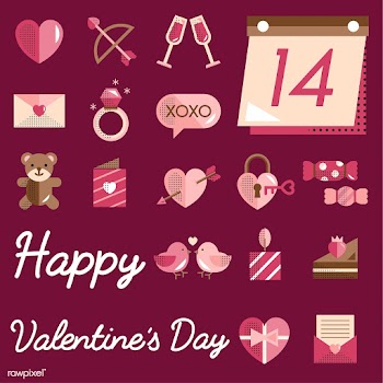 Valentines icons set vector | Free stock vector - 281012