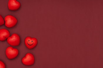 Valentines&rsquo; hearts border plasticine… | Free stock photo | High Resolution image
