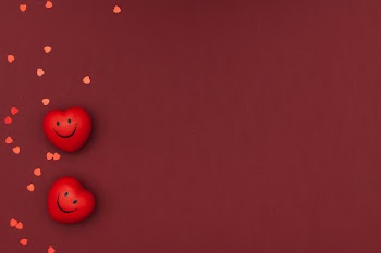 Valentines&rsquo; hearts border plasticine… | Free stock photo | High Resolution image