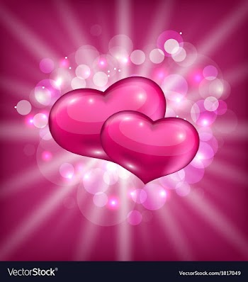  					Valentines shimmering background with beautiful vector image														