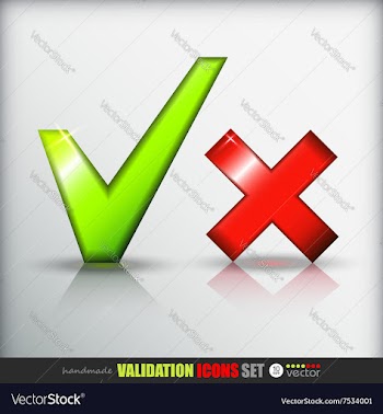 Validation icons set vector image
