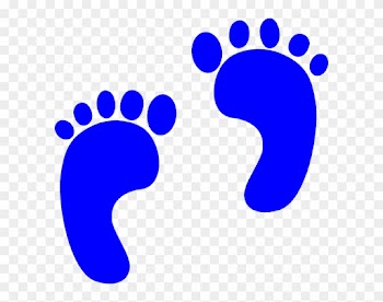 Valuable Inspiration Baby Footprint Clipart Blue Footprints - Blue Baby Footprints