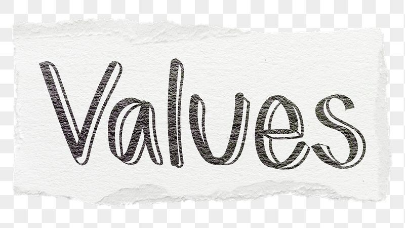 Values png word sticker typography, | Free PNG - rawpixel