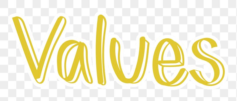 Values png word sticker typography, | Free PNG - rawpixel