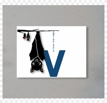 Vampire Bat, Alphabet, Alphabetimal, Letter, V, Card - Alphabet