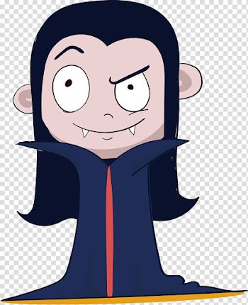 Vampire Cartoon Illustration, Cute cartoon Vampire transparent background PNG clipart