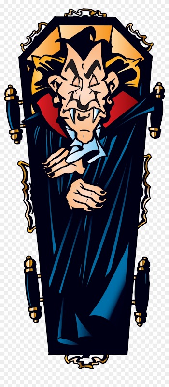 Vampire Coffin Halloween Clipart - Halloween Vampire Coffin