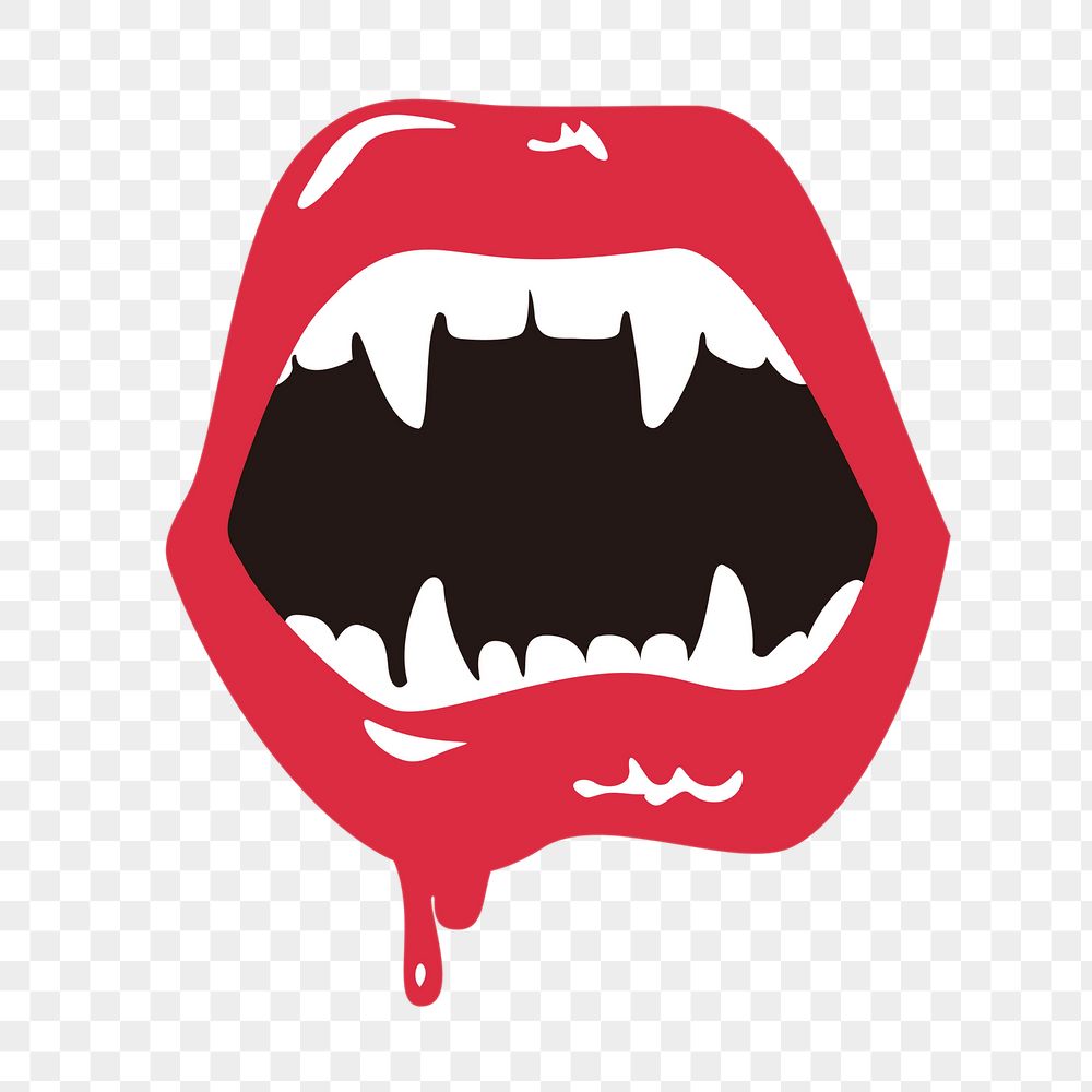 Vampire fangs png sticker, Halloween | Free PNG - rawpixel