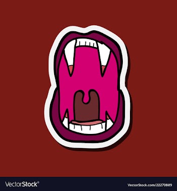Vampires teeth icon isolated art vector image