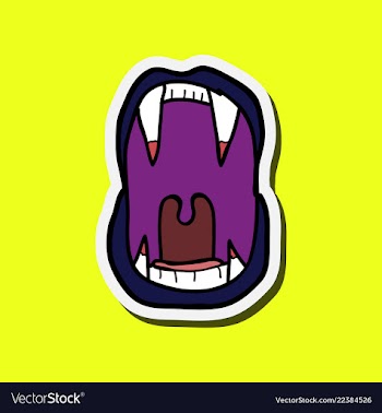 Vampires teeth icon isolated art vector image
