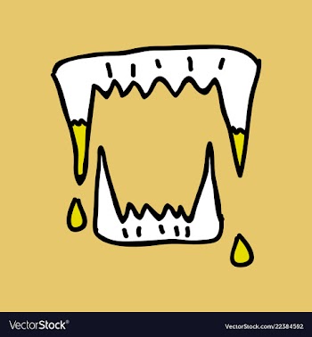 Vampires teeth icon isolated art vector image