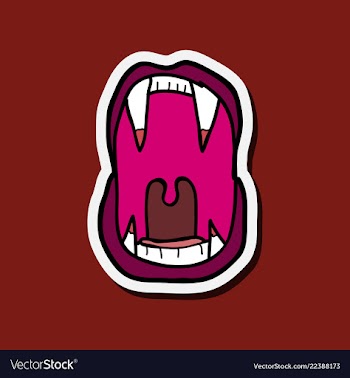 Vampires teeth icon isolated art vector image