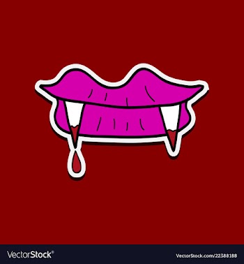 Vampires teeth icon isolated art vector image