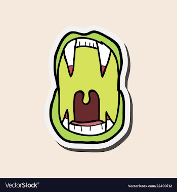 Vampires teeth icon isolated art vector image