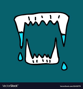 Vampires teeth icon isolated art vector image
