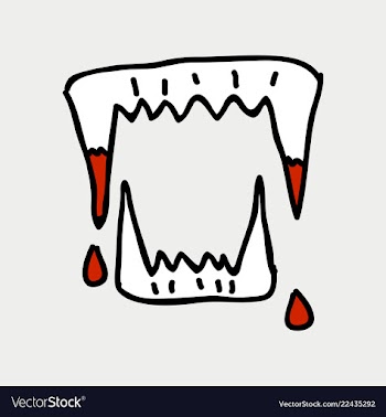 Vampires teeth icon isolated art vector image
