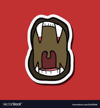 Vampires teeth icon isolated art vector image
